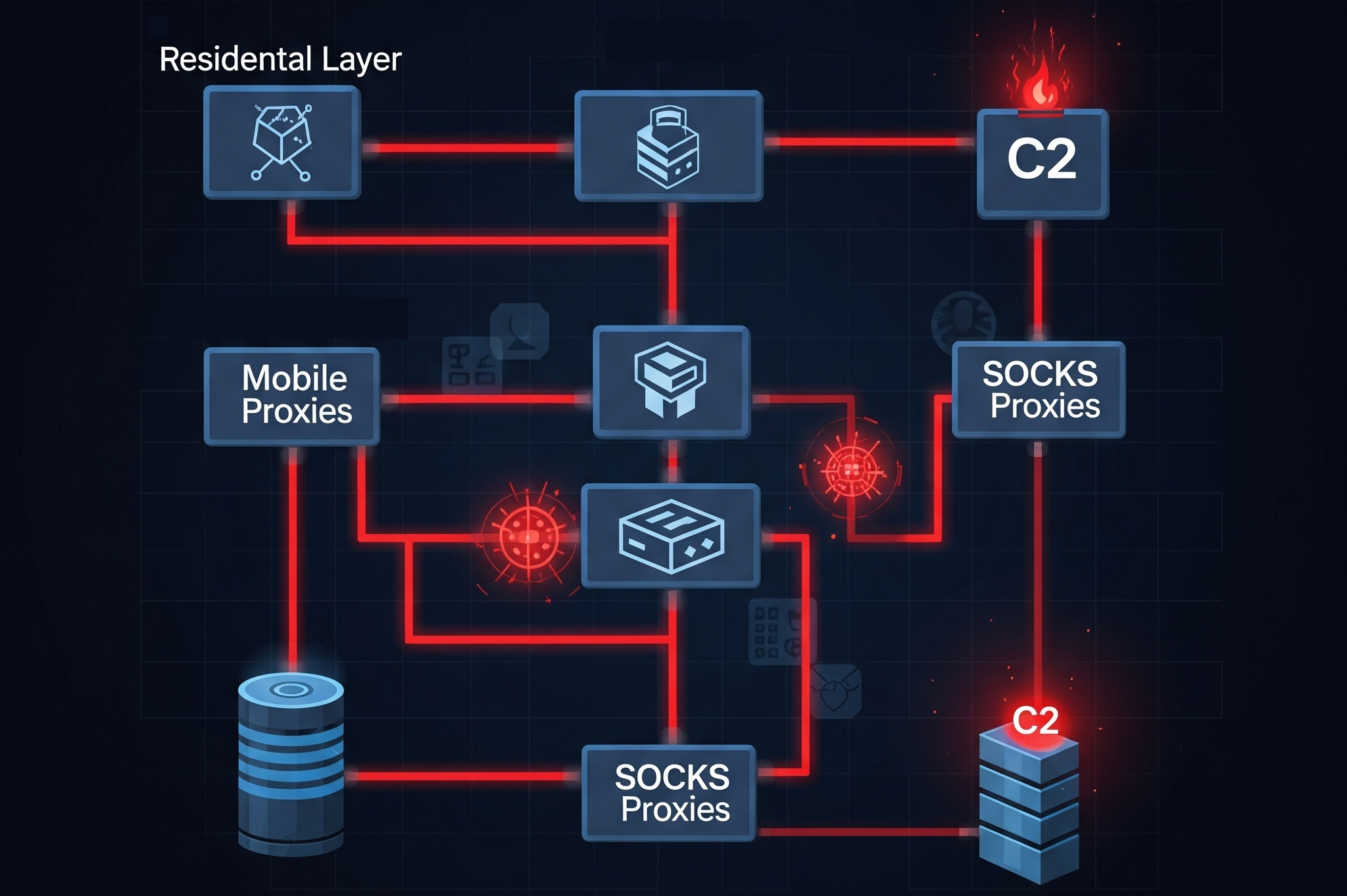 Red team using layered smart proxies